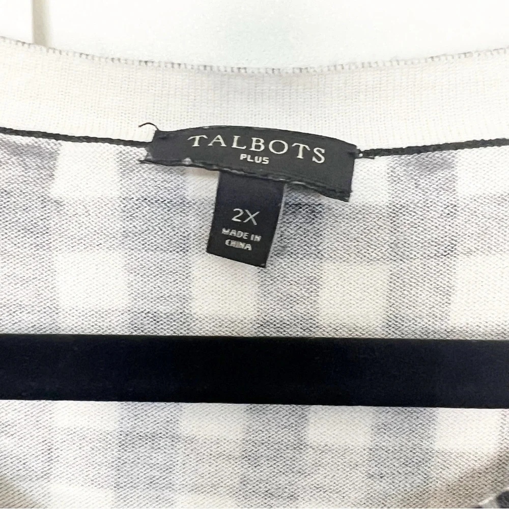 Talbots Gingham Cardigan Sweater Set - Picture 9 of 10